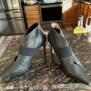 Black Paolo brand booties, size 11, 4" heel